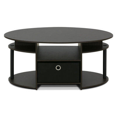 Furinno jaya store oval coffee table