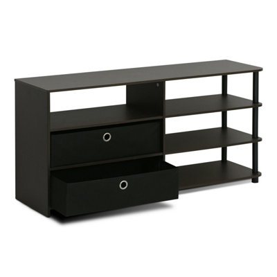 Tv stand store with bins