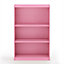 Furinno JAYA Simple Home 3-Tier Adjustable Shelf Bookcase, Pink