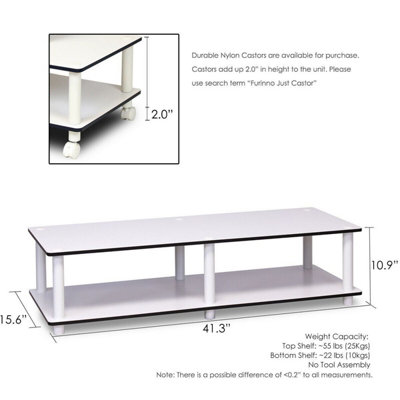 Furinno Econ Easy Assembly 4-Tier Petite TV-standaard, Espresso
