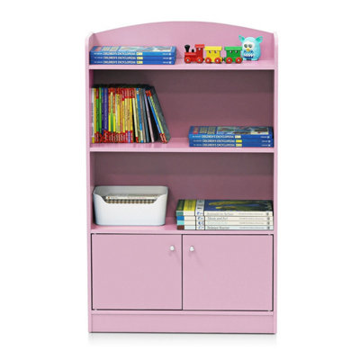 Furinno 11055 Luder 5 Niveaux Bibliothèque Ouverte Réversible Couleur, Blanc/Vert, Bois dense, One Size