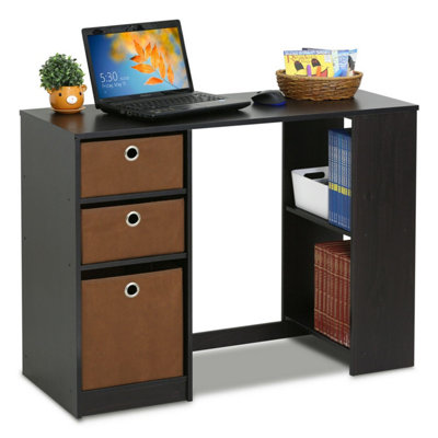 Furinno jaya computer study deals desk with drawer