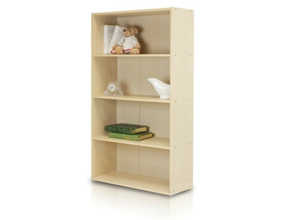 Furinno Pasir 4 Tier Open Shelf, Steam Beech