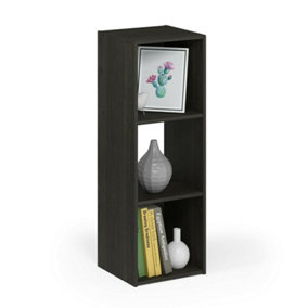 Furinno Pelli Cubic Storage Cabinet, 3x1, Espresso
