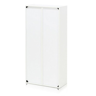 Furinno Reed 7-Cube Reversible Open Shelf, White