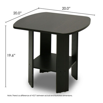 Furinno Simple Design End/SideTable, Espresso