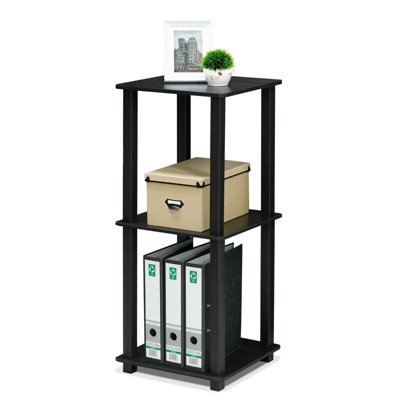 Furinno Simplistic End Table, Set of Two, Americano/Black Side Table