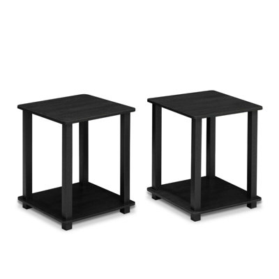 Furinno Simplistic End Table, Set of Two, Americano/Black Side Table