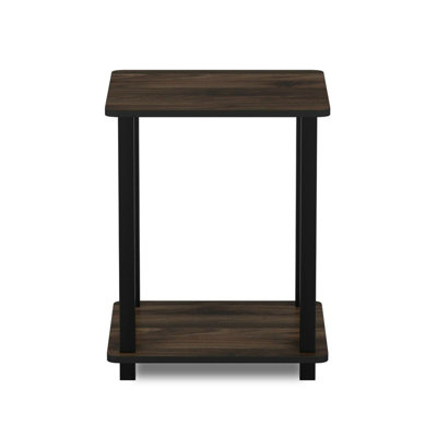 Furinno Simplistic End Table, Set of Two, Columbia Walnut/Black
