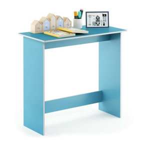 Furinno Simplistic Study Table, Light Blue/White