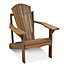 Furinno Tioman Hardwood Adirondack Patio Chair in Teak Oil, Natural
