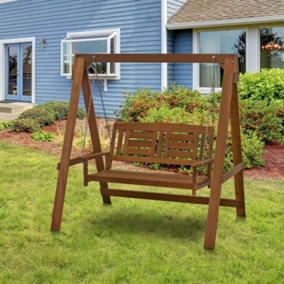 Wooden garden cheap swing seat b&q