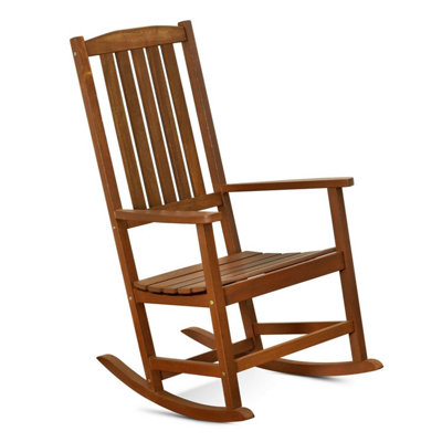 Furinno Tioman Hardwood Rocking Chair in Teak Oil, FG16705