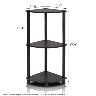 Furinno Turn-N-Tube 3-Tier Corner Display Rack Multipurpose Shelving ...