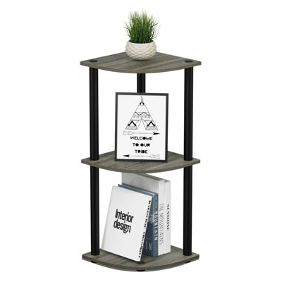 Furinno Turn-N-Tube 3-Tier Corner Display Rack Multipurpose Shelving ...