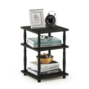 Furinno Turn-N-Tube Easy Assembly Multipurpose Shelf with Classic Tubes, French Oak Grey/Black