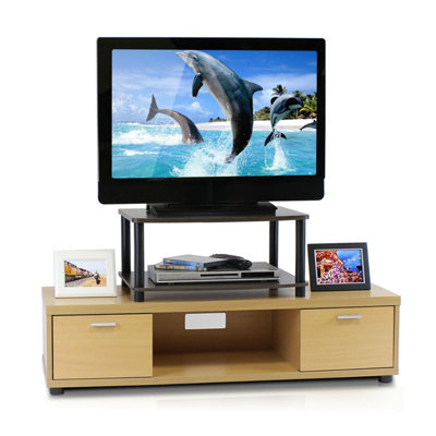 Dark brown tv on sale stand walmart