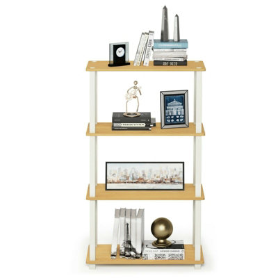 Furinno Turn-S-Tube 4-Tier Multipurpose Shelf Display Rack with Square ...