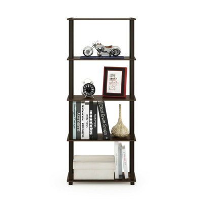 Furinno Turn-S-Tube 5-Tier Multipurpose Shelf Display Rack with Square ...