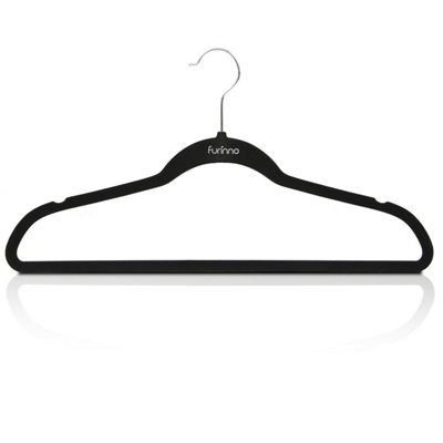 Karen Rhodes Velvet Suit Hangers With Metal Clips - 6 Pack, Grey, Space Saving Closet Organizers - View #5