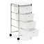 Furinno Wayar 4-Drawer Storage Cart, WS17304Steel