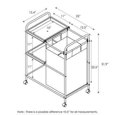 Furinno Wayar Laundry Sorter with Trays - 3