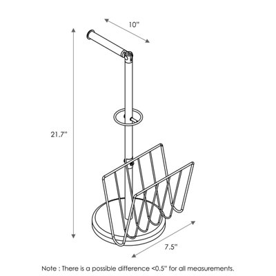 Furinno Wayar Toilet Paper Holder with Magazine Stand