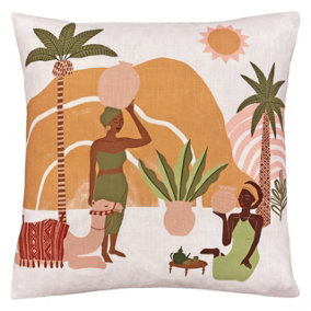 furn. Alia Abstract Printed Polyester Filled Cushion