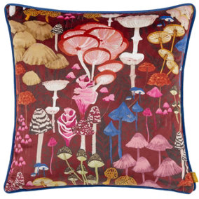 furn. Amanita Mushroom Abstract Velvet Feather Filled Cushion
