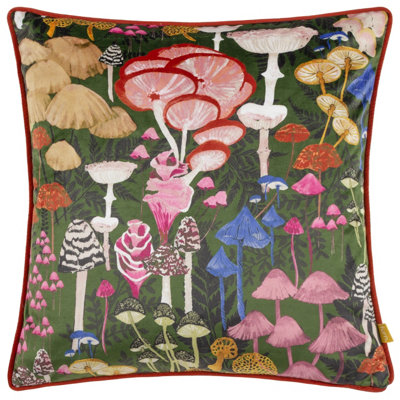 furn. Amanita Mushroom Abstract Velvet Polyester Filled Cushion