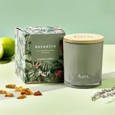 furn. Amazonia Botanical Peppermint + Citrus Scented Glass Candle