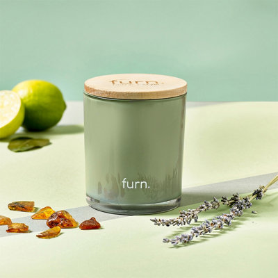 furn. Amazonia Botanical Peppermint + Citrus Scented Glass Candle