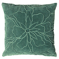 furn. Angeles Floral Cotton Velvet Polyester Filled Cushion