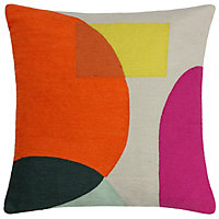 furn. Anjo Geometric Crewel Polyester Filled Cushion