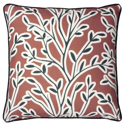 furn. Annika Floral Leaf Printed Polyester Filled Cushion