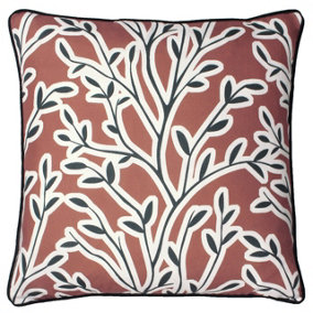 furn. Annika Floral Leaf Printed Polyester Filled Cushion