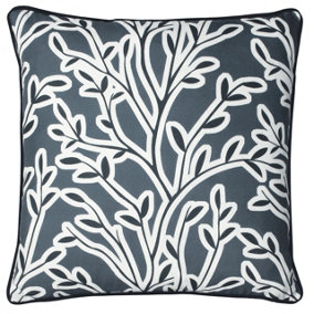furn. Annika Floral Leaf Printed Polyester Filled Cushion