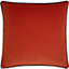 furn. Art Deco Quilted Embroidered Patterned Piped Polyester Filled Cushion