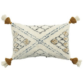 furn. Atlas Global Tufted Cotton Feather Filled Cushion