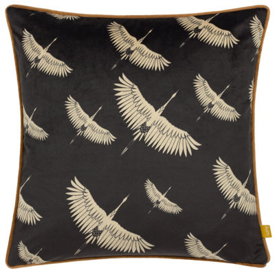 furn. Avalon Birds Velvet Feather Filled Cushion