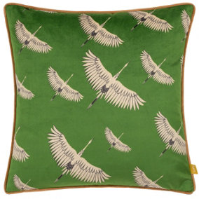 furn. Avalon Birds Velvet Feather Filled Cushion