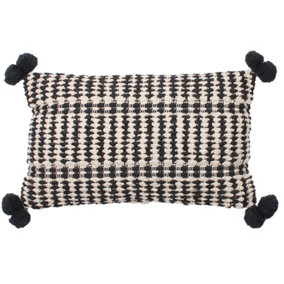 furn. Ayaan Woven Loop Tufted Cotton Double Pom Pom Polyester Filled Cushion