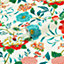 furn. Azalea Multicoloured Printed Floral Wallpaper