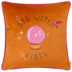 furn. Bad Witch Vibes Velvet Feather Filled Cushion