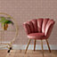 furn. Bee Deco Blush Pink Geometric Foil Wallpaper