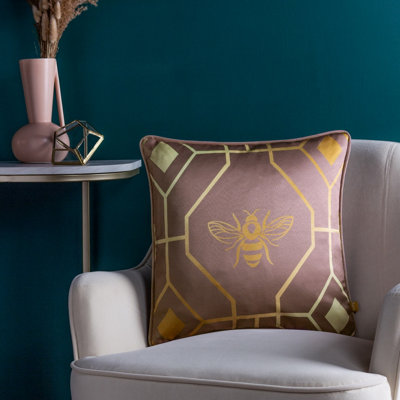 furn. Bee Deco Geometric Polyester Filled Cushion