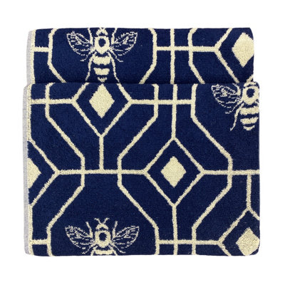 furn. Bee Deco Honeycomb Inspired Geometric Jacquard Bath Towel Price Comparisons | Compare The Build