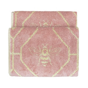 furn. Bee Deco Honeycomb Inspired Geometric Jacquard Hand Towel