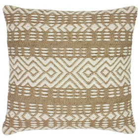 furn. Bodhi Boho Geometric Jute Woven Polyester Filled Cushion