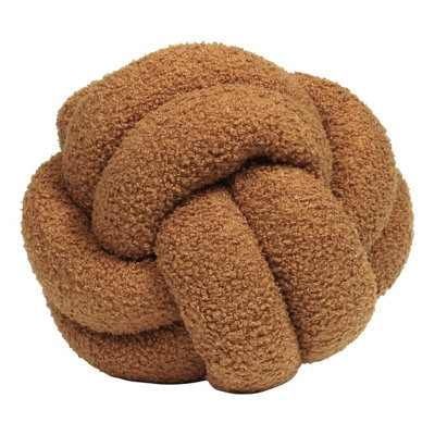 furn. Boucle Knotted Fleece Ready Filled Cushion